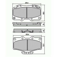 RDA Front Disc Brake Pads for Toyota Hilux 4WD 4RUNNER RN130 8/1991-11/1995