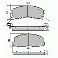 Front Disc Brake Pads for Toyota Tarago TCR1# TCR2# 5/1990-3/2000