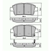 RDA Front Disc Brake Pads for Toyota Prius NHW11 1.5L 2000 - 8/2003