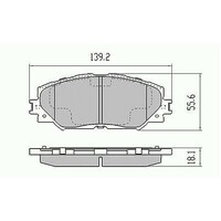 RDA Front Disc Brake Pads for Toyota Corolla ZRE152 7/2007-ON (AKE)