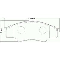 RDA Front Disc Brake Pads for Toyota Hilux 2WD GGN TGN KUN LAN 4/2005-2008
