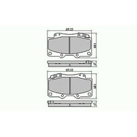 RDA Front Disc Brake Pads for Toyota Hilux 4WD KUN GGN TGN LAN 4/2005 - ON