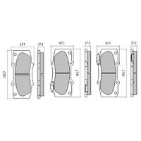 Front Disc Brake Pads for Toyota Hilux 4WD KUN26 2012-Onwards