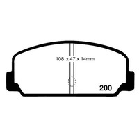 RDA Front Disc Brake Pads for Volkswagen Golf 1.6 Turbo Diesel 1978-1982