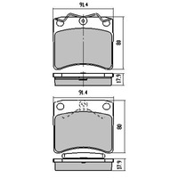 Front Disc Brake Pads for Volkswagen Caravelle T4 2.5L 9/1990-6/1996 Type2