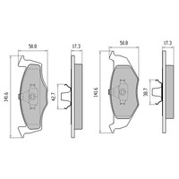 RDA Front Disc Brake Pads for Volkswagen Polo II & III 2/1995-10/2001 Type1