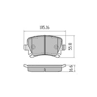 RDA Rear Disc Brake Pads for Volkswagen Scirocco 2010-ON Type1