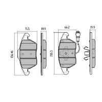 RDA Front Extreme Disc Brake Pads for Volkswagen Golf V 1.4 11/2003-2009 Type1