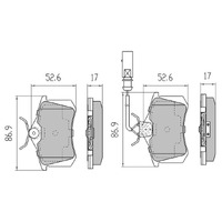RDA Rear Extreme Disc Brake Pads for Volkswagen Golf V 1.4 2004-2009