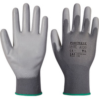 PU Palm Glove Blue/Blue XSmall Regular 36x Pack