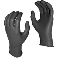 Rhin Black Disposable Nitrile Gloves 100pk RHD55XL
