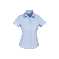 Ladies Chevron Short Sleeve Shirt Graphite Stripe 18