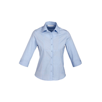 Ladies Chevron 3/4 Sleeve Shirt Graphite Stripe 26