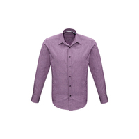 Mens Trend Long Sleeve Shirt Silver XSmall