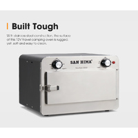 SAN HIMA 12V 120W Travel Oven Portable Stainless Steel 180 C Max temperature 4WD