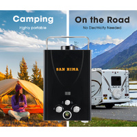 SAN HIMA Portable Gas Hot Water Heater System 8L Caravan Outdoor Camping Shower