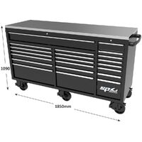 SP Tools 646 Piece USA Sumo Series Tool Kit - Metric/SAE - Black/Chrome Handles SP50820