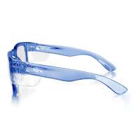 SafeStyle Fusions Blue FRAME CLEAR Lens Safety Glasses
