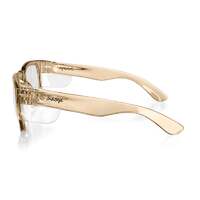 SafeStyle Fusions Champagne Frame Clear Lens Safety Glasses