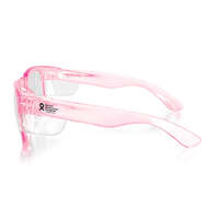 SafeStyle Fusions Pink Frame Clear Lens Safety Glasses