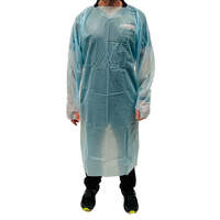 Thumb loop apron - light blue