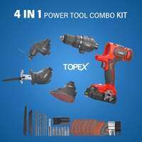 Topex 20v 5 in1 power tool combo kit cordless drill driver sander electric saw