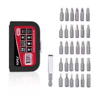 Topex 32-piece cr-v security screwdriver bit set with belt clip magnetic driver kit