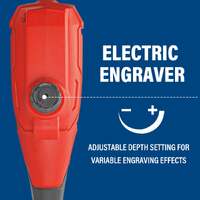 Topex 13w electric engraver mini versatile etching tool kit with stencils 2 tips for glass metal wood plastic