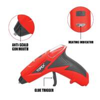 Topex 4v cordless hot glue gun w/ 15pcs premium glue sticks