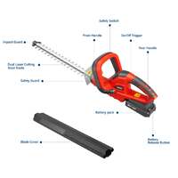 Topex 20v cordless hedge trimmer for shrub, cutting, trimming, pruning