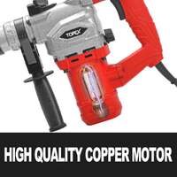 Topex 1010w sds+ rotary hammer drill demolition jack hammer kit w/ chisels drill