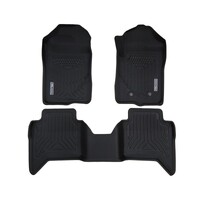 3D Maxtrac Rubber Mats ford Ranger Dual Cab (Next Gen) 2022+-Front & Rear