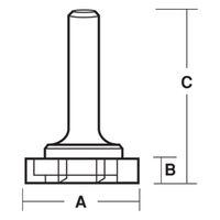 Carbitool Solid Surface Trim Bit - Carbitoolbide Tipped TSS131/2