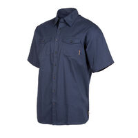 Unit Mens Shirt Task Workwear SS 2XL Black