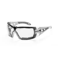 Uvex Pheos Guard Safety Glasses Pair HC/AF Clear Black/Yellow