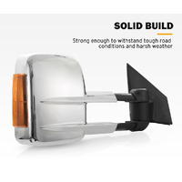 SAN HIMA Pair Towing Mirrors for Mazda BT-50 2012 to Mid-Year 2020 W/ Indicators