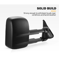 SAN HIMA Pair Towing Mirrors fit Nissan Patrol GU Y61 1997- 2016 Black