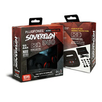 PlugFones Sovereign Duo Wireless Earplugs Twin Pack Black/Red