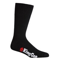KingGee Mens 3 Pack Bamboo Work Socks Colour Black Size 6-10