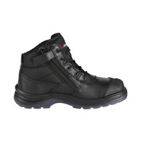 KingGee Mens Tradie Side Zip Boot Size AU/UK 7 (US 8) Colour Black