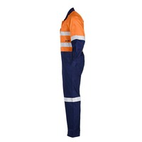 KingGee Mens Workcool2 Reflective Spliced Overall Colour Orange/Navy Size 82R