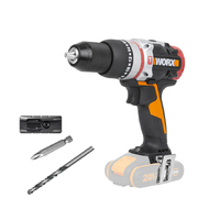 WORX 20V Cordless Brushless 60Nm Active Hammer Drill Skin (POWERSHARE Battery & Charger no incl.) - WX354.9