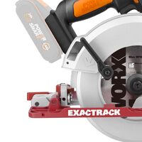 WORX 20V Cordless EXACTRACK 165mm Circular Saw Skin (POWERSHARE Battery / Charger not incl.) - WX530.9