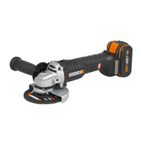 WORX 20V Cordless 125mm Brushless Angle Grinder Kit incl. POWERSHARE Battery / Charger - WX812.B