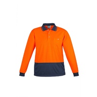 Syzmik Unisex Hi Vis Basic Spliced Polo Long Sleeve Yellow/Navy XXS