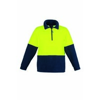 Syzmik Unisex Hi Vis Half Zip Fleece Jumper Orange/Navy XXS