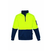 Syzmik Unisex Hi Vis Half Zip Pullover Orange/Navy XXS