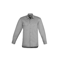 Syzmik Mens Lightweight Tradie L/S Shirt Blue Small