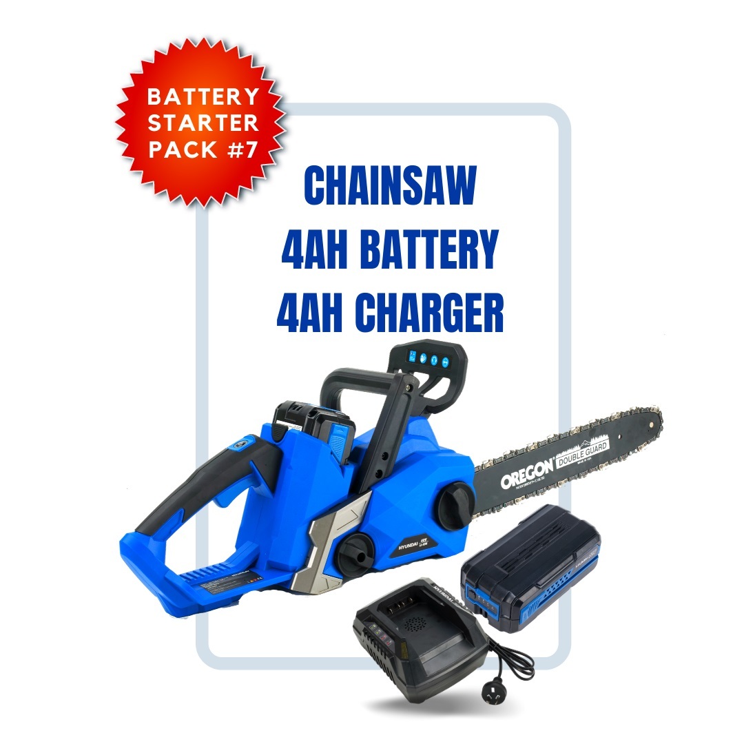 Hyundai 40V Battery Chainsaw 14" with 4Ah Battery and Charger