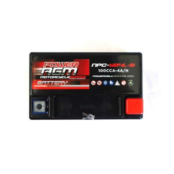 Power AGM 12V 4AH 100CCAs Motorcycle Battery